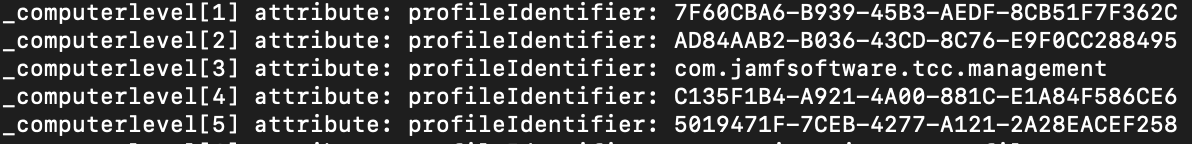 Viewing Configuration Profiles in Terminal